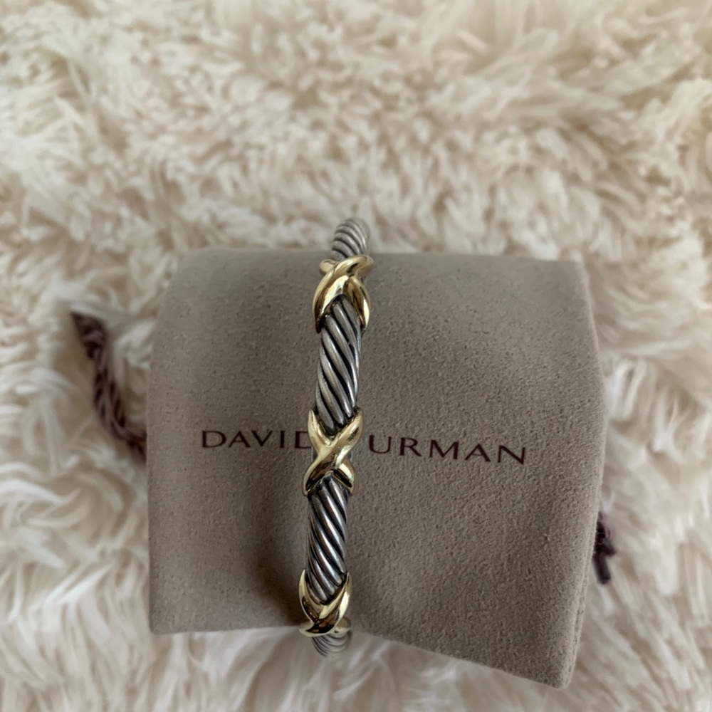 David Yurman 14K Gold/Silver XXX Bracelet